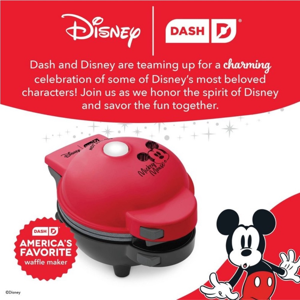 Brand new in box Disney Dash Mickey & Friends Mini waffle Maker System - Picture 3 of 11